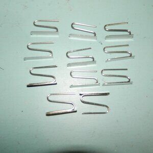 Pottery Barn Drapery Curtain Metal Slide Pin 1.5" Hooks Set of 11